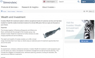 Investec&#039;s website