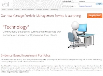 EBI Portfolios website