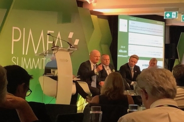 Lord Willetts makes a point on the PIMFA Summit panel discussion