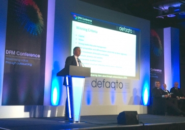 IFP chief exec Nick Cann addressing Defaqto DFM conference 