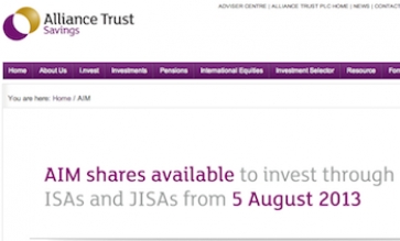 Alliance Trust Savings website