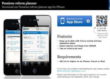 Pension reform app from Aegon