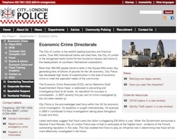 the City of London Police website