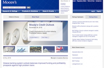 Moody&#039;s website