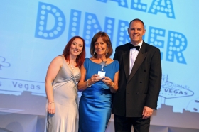 Gini Bolton winning her award