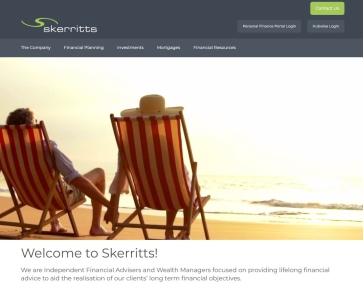 Chartered Financial Planning firm Skerritts&#039; website