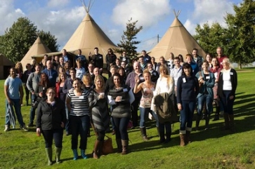 Participants at the first Powwow