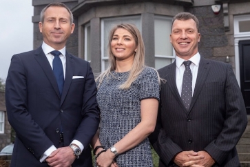 Charles Stanley&#039;s Aberdeen team: Scott Morrison (left) Linda Edward and John Redpath 