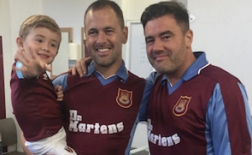 Joe Cole, Ryan Briggs and Ryan&#039;s son Nico