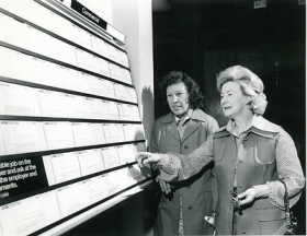 Many women were affected by State Pension errors. Pictured: Reading Jobcentre 1973. Courtesy: DWP Flickr account