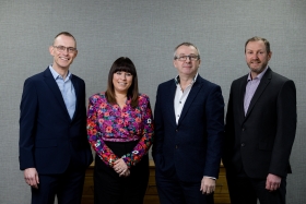 From left to right: Steven Quirk, Katherine Ellis, Alex McNee, Dave Brew.